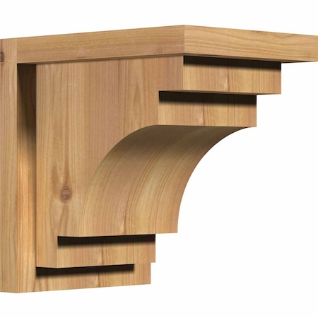 Ekena Millwork Mediterranean Smooth Corbel w/Backplate, Western Red Cedar, 7 1/2"W x 10"D x 10"H COR08X10X10MED01SWR